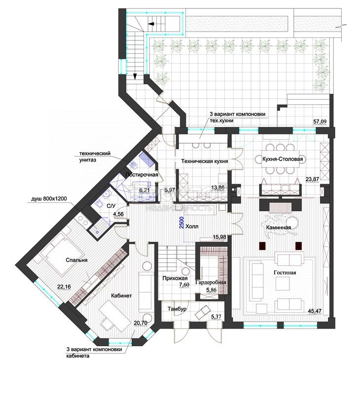 7-комнатная квартира, 373 м² - фото 35