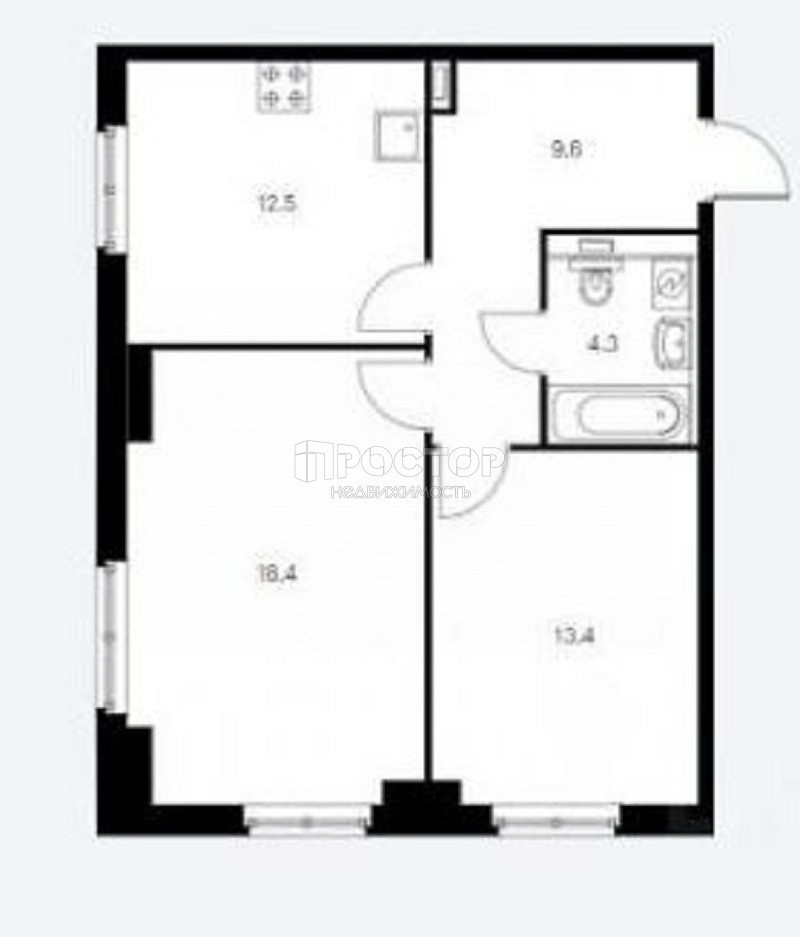 2-комнатная квартира, 59 м² - фото 8