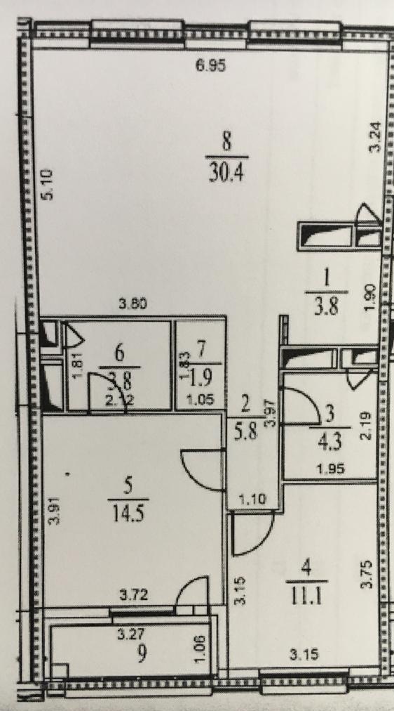 3-комнатная квартира, 76 м² - фото 18