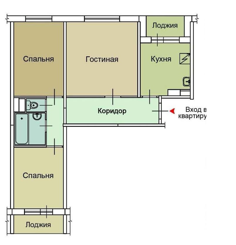 3-комнатная квартира, 60.8 м² - фото 18