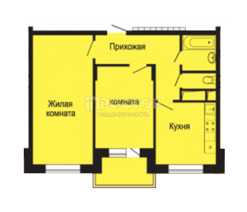2-комнатная квартира, 55.7 м² - фото 23