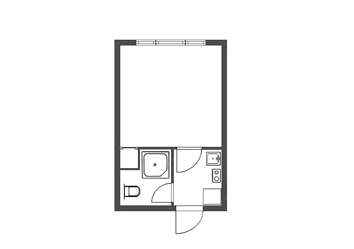 1-комнатная квартира, 12.9 м² - фото 2