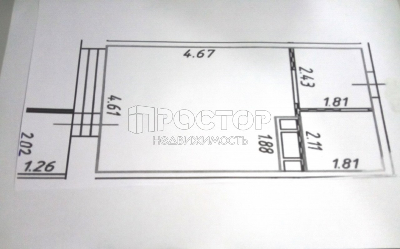 Студия, 28.8 м² - фото 2