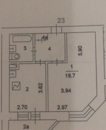 1-комнатная квартира, 38.5 м² - фото 2