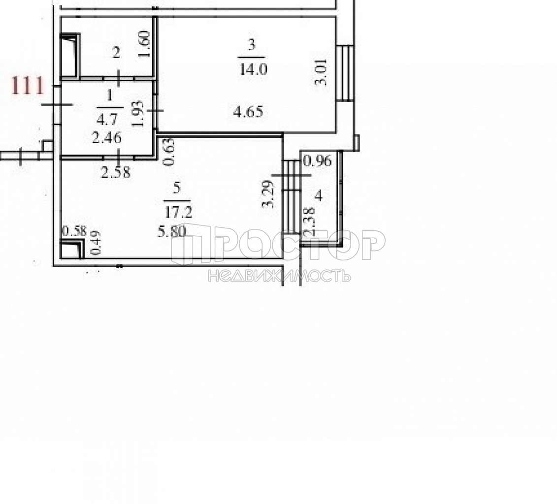 1-комнатная квартира, 39.3 м² - фото 5