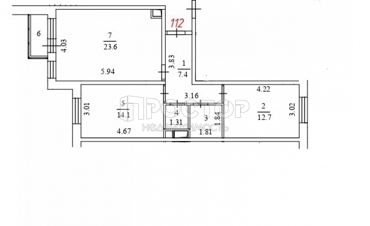 2-комнатная квартира, 62.9 м² - фото 4