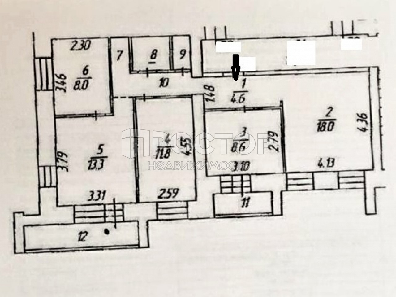 4-комнатная квартира, 73.8 м² - фото 3