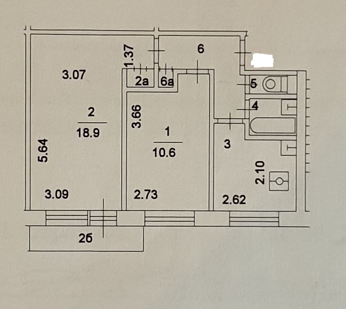 2-комнатная квартира, 44.3 м² - фото 18