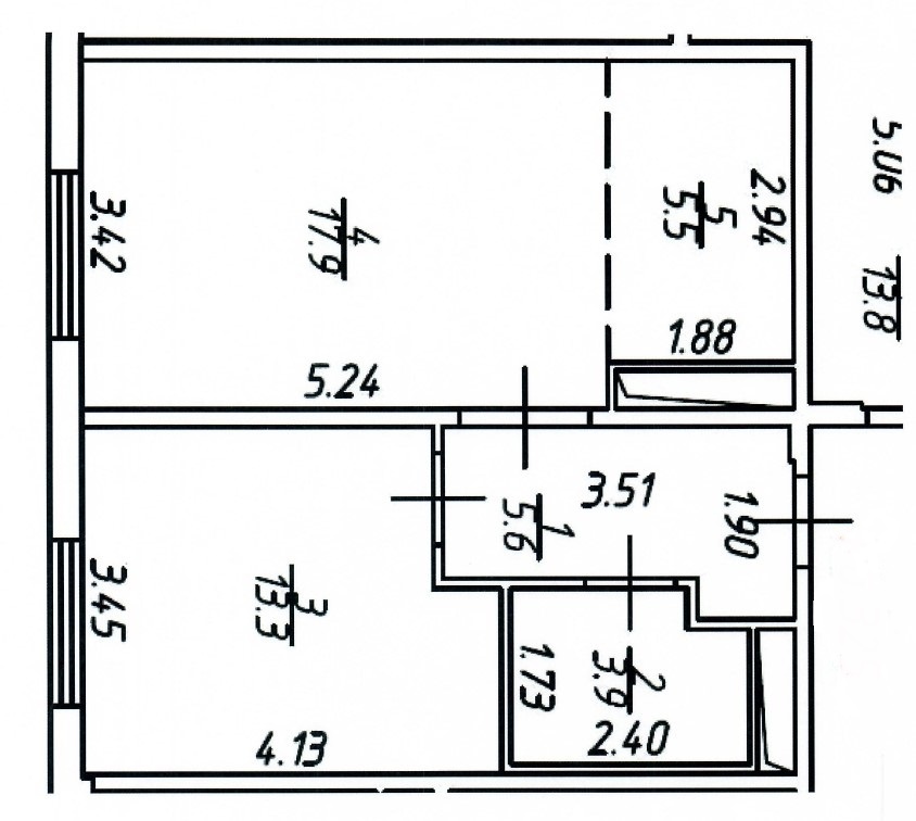 2-комнатная квартира, 47 м² - фото 7