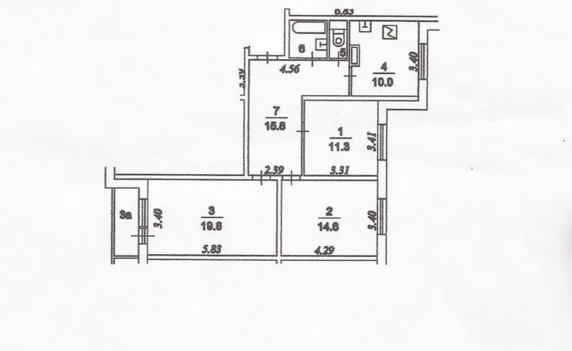 3-комнатная квартира, 76 м² - фото 10