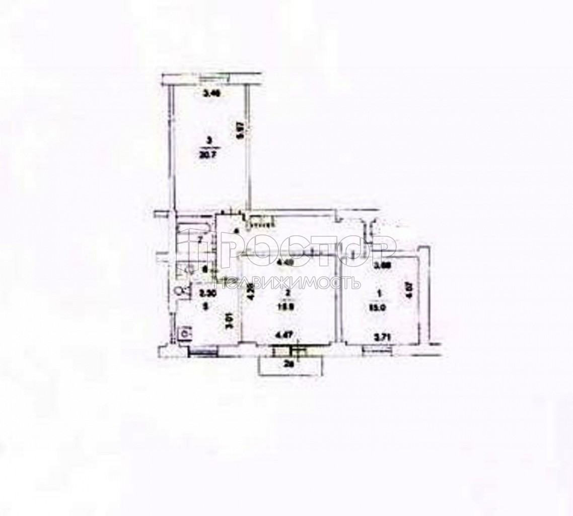 3-комнатная квартира, 82 м² - фото 6