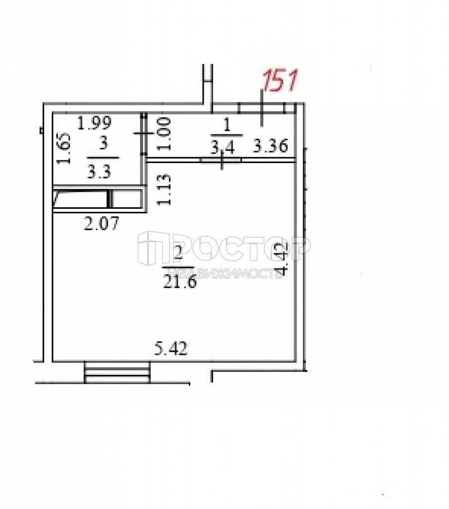 Студия, 28.3 м² - фото 6