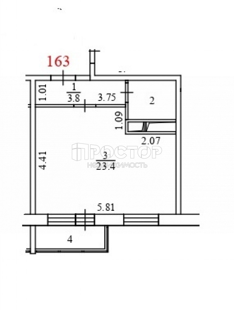 Студия, 30.4 м² - фото 4