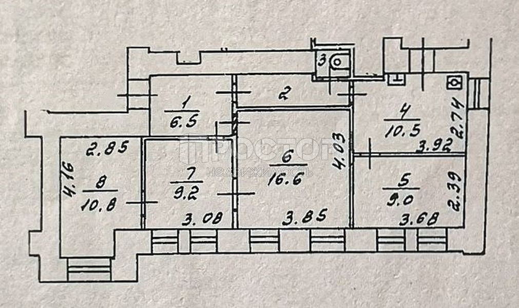 3-комнатная квартира, 68 м² - фото 34