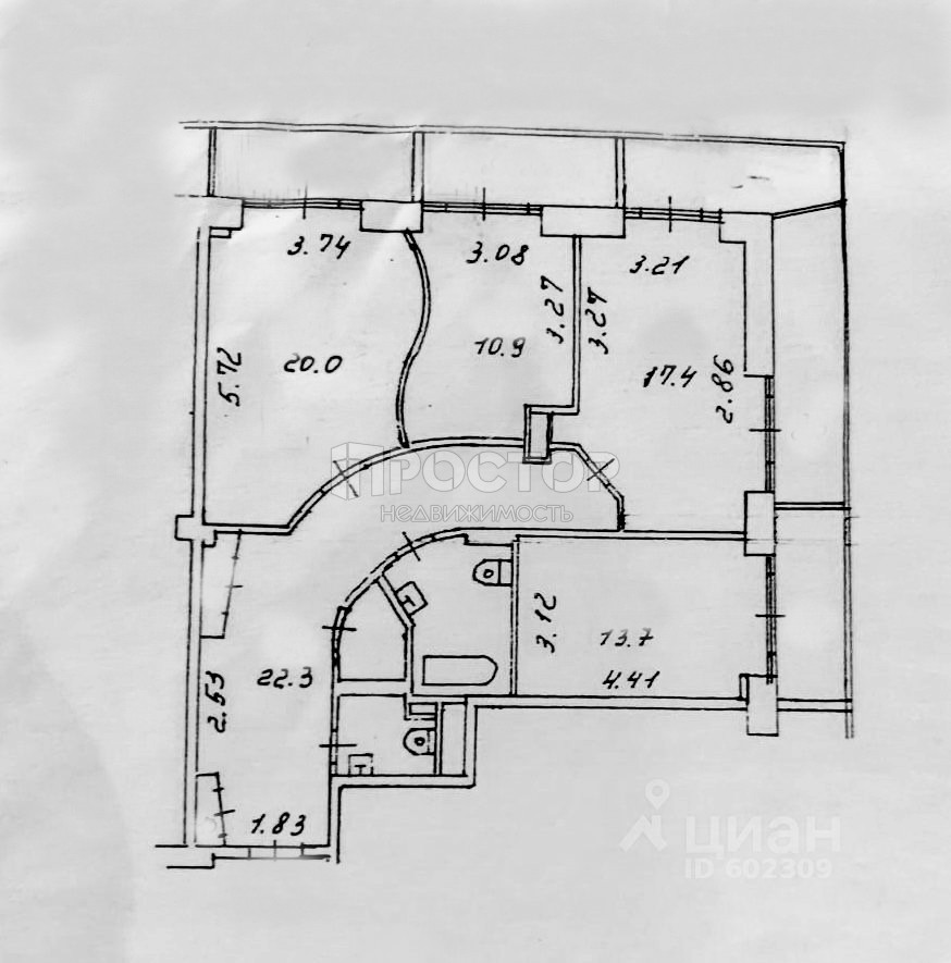 3-комнатная квартира, 108 м² - фото 19