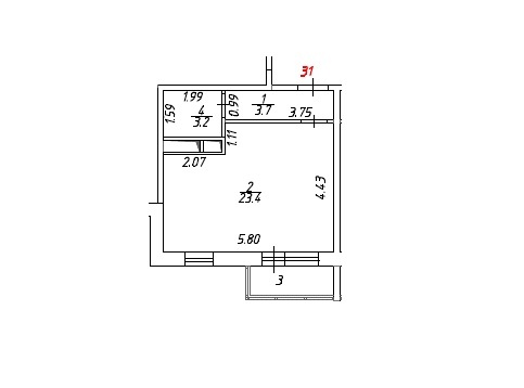 Студия, 30.3 м² - фото 4