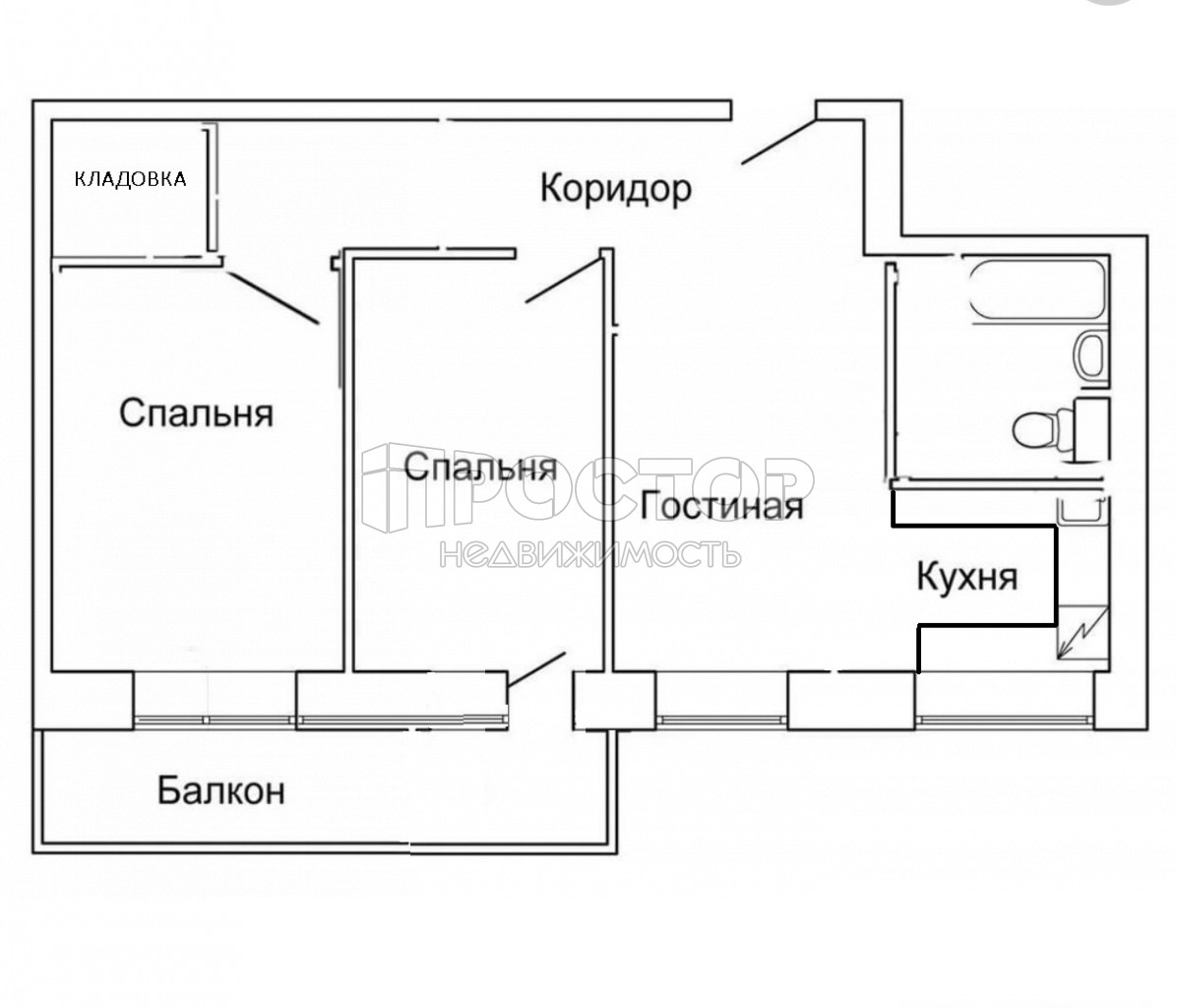 4-комнатная квартира, 64 м² - фото 12