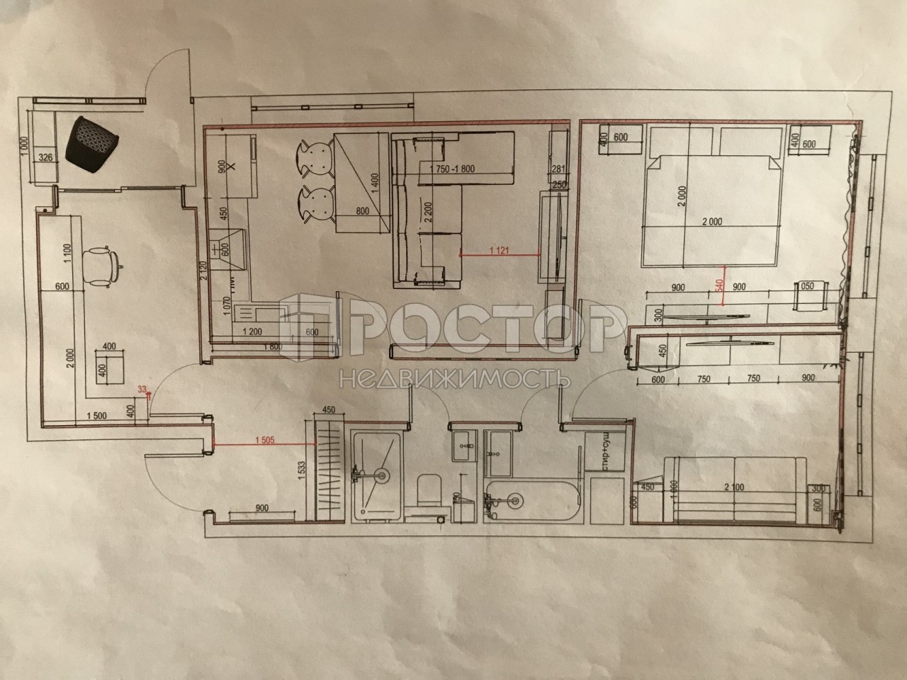 3-комнатная квартира, 62.2 м² - фото 16