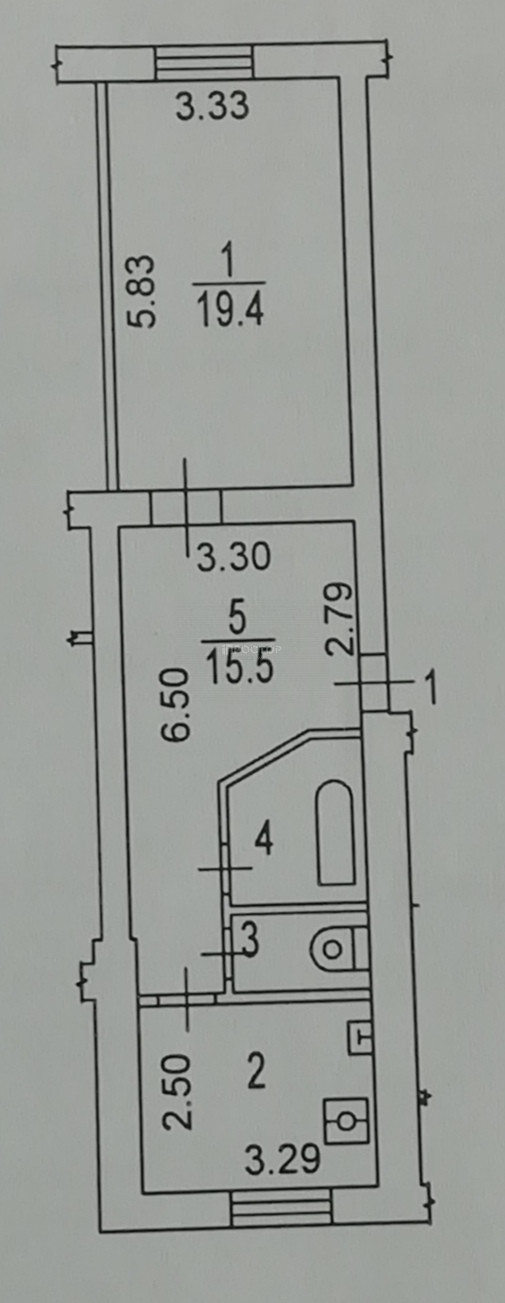 1-комнатная квартира, 48.6 м² - фото 22