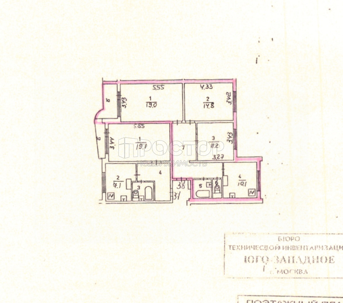 3-комнатная квартира, 74.3 м² - фото 47