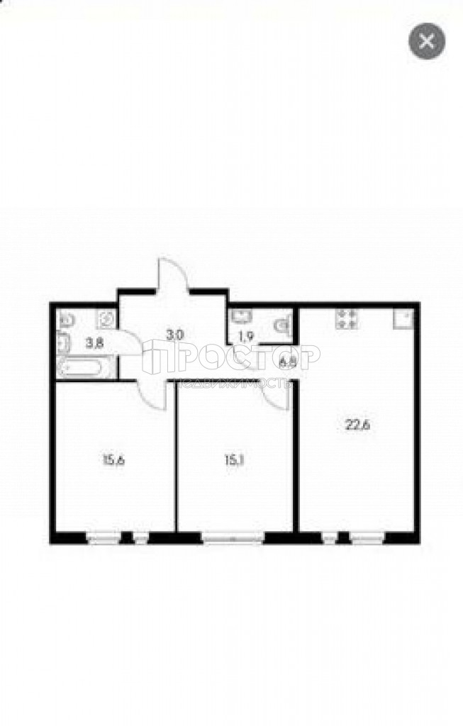 2-комнатная квартира, 67 м² - фото 16