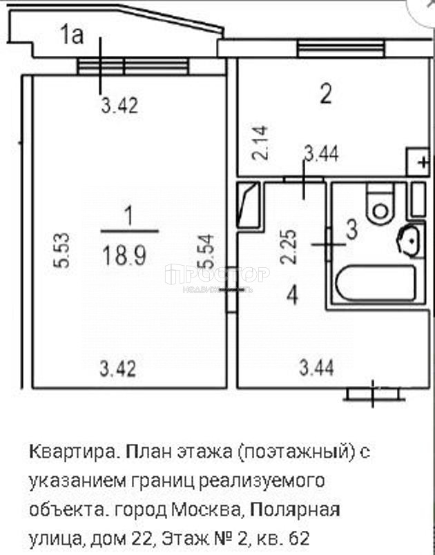 1-комнатная квартира, 37.8 м² - фото 18