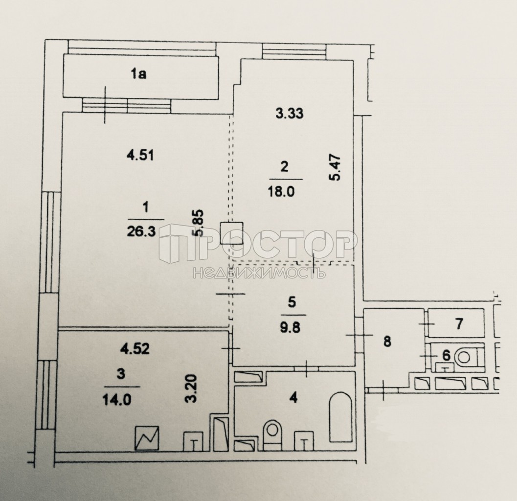 3-комнатная квартира, 85 м² - фото 20