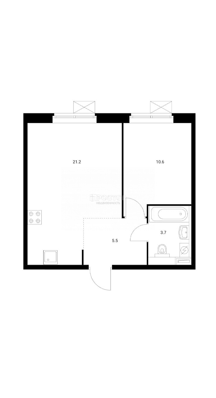 2-комнатная квартира, 41 м² - фото 18