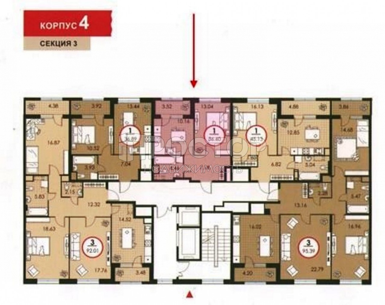 1-комнатная квартира, 36 м² - фото 3