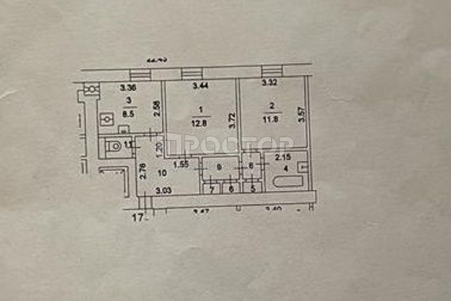 2-комнатная квартира, 49.3 м² - фото 22