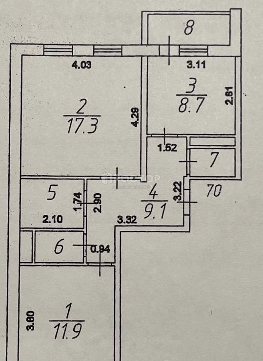 2-комнатная квартира, 54 м² - фото 18