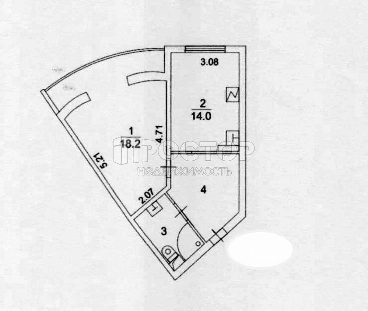 1-комнатная квартира, 52 м² - фото 28