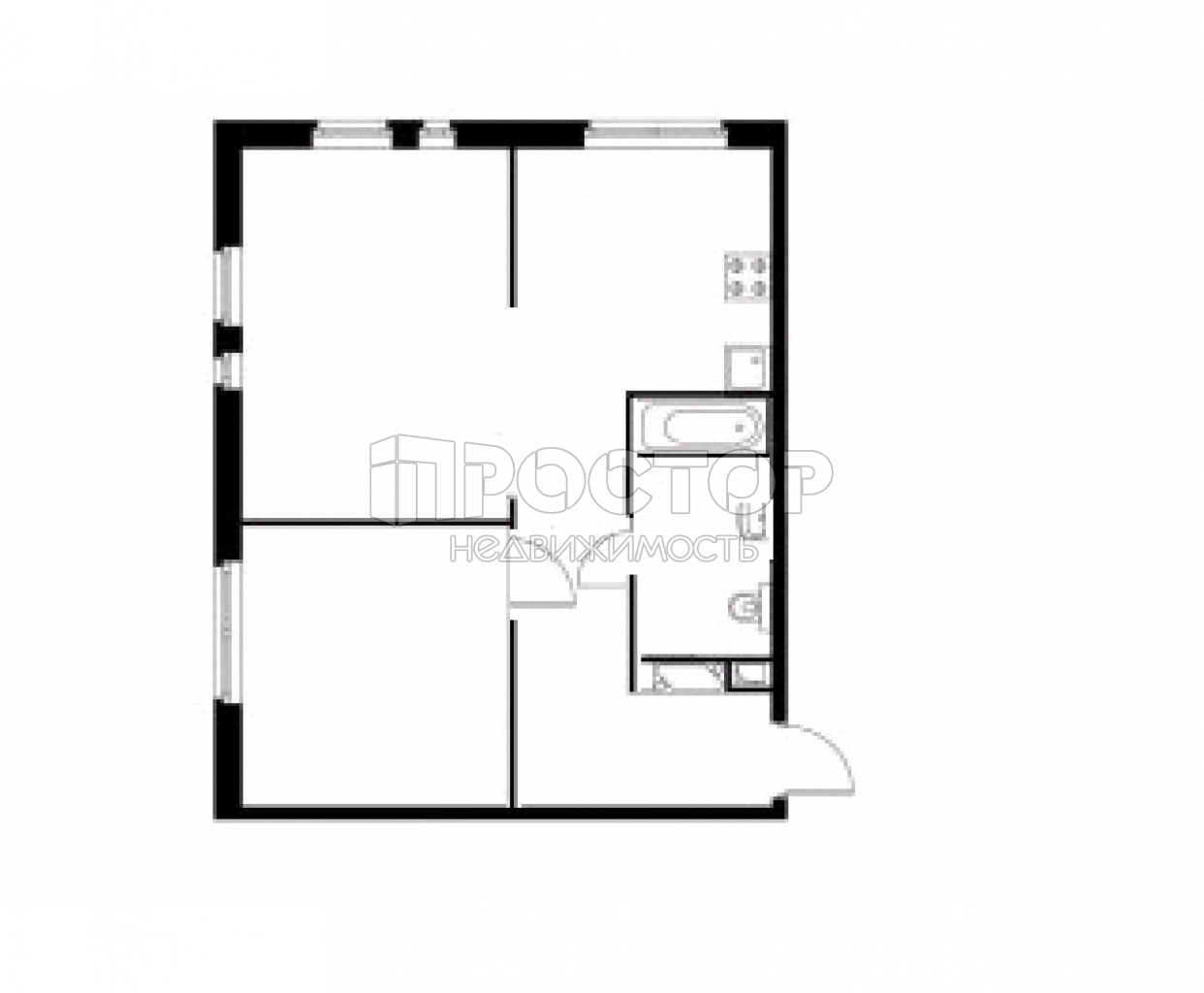 2-комнатная квартира, 58 м² - фото 19