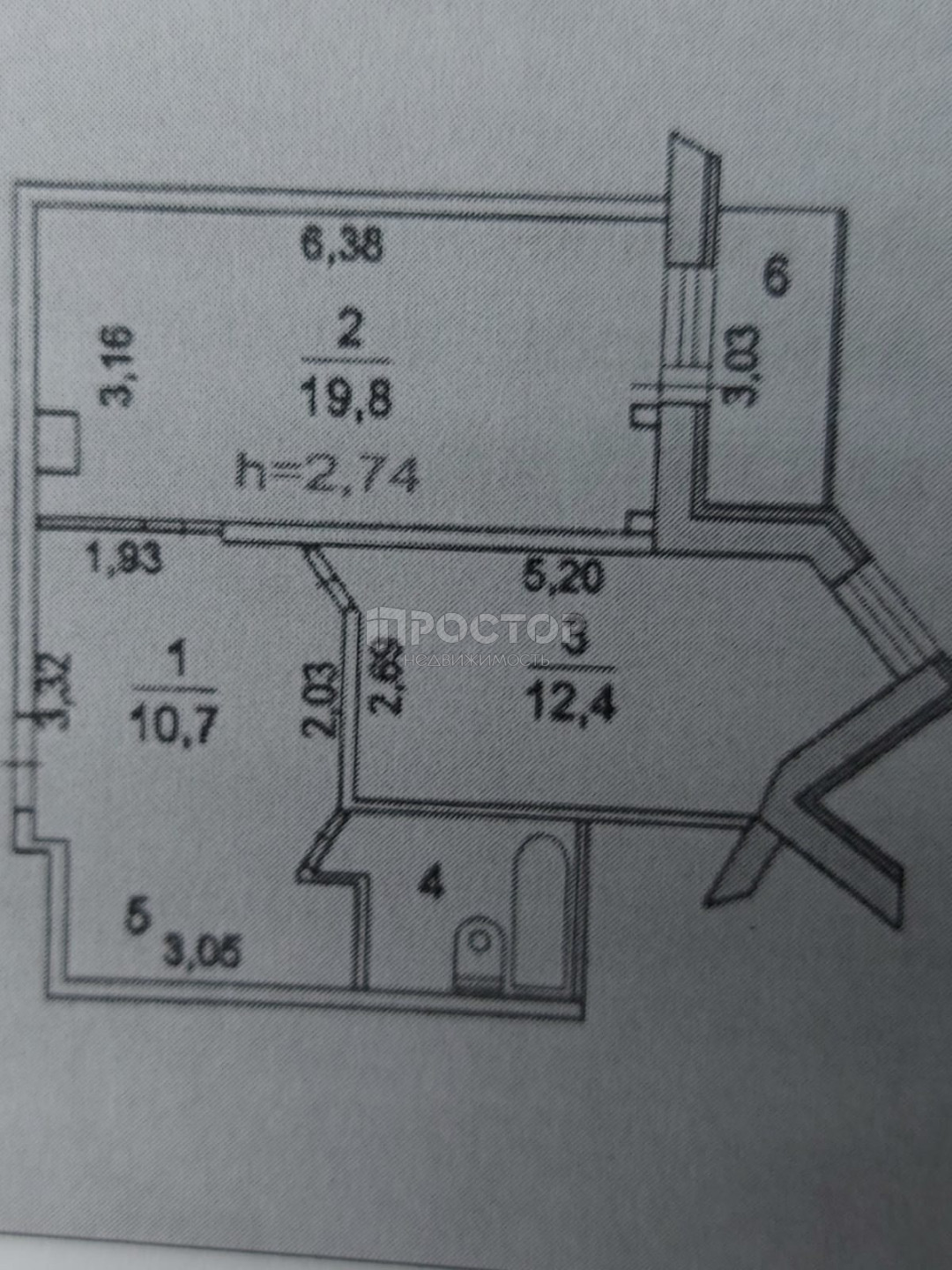2-комнатная квартира, 52.7 м² - фото 13