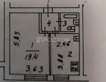 1-комнатная квартира, 35 м² - фото 12