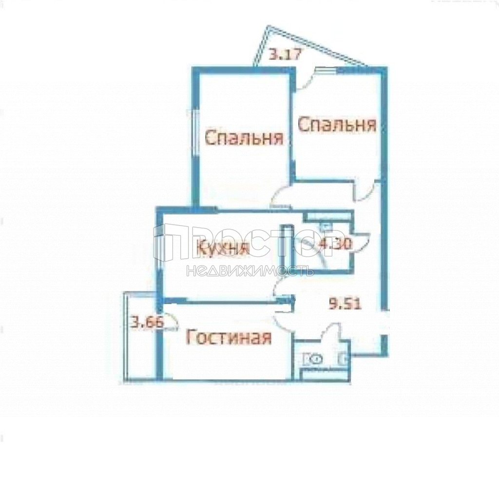 3-комнатная квартира, 85 м² - фото 15