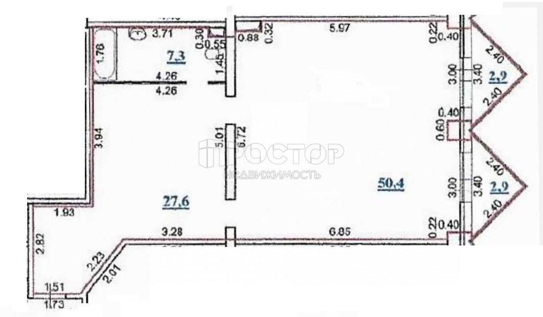 3-комнатная квартира, 85.3 м² - фото 22