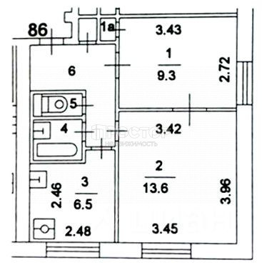 2-комнатная квартира, 35.4 м² - фото 9