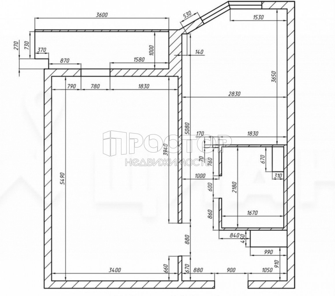 1-комнатная квартира, 40 м² - фото 22