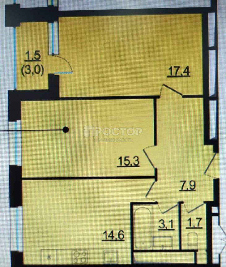 2-комнатная квартира, 62 м² - фото 4