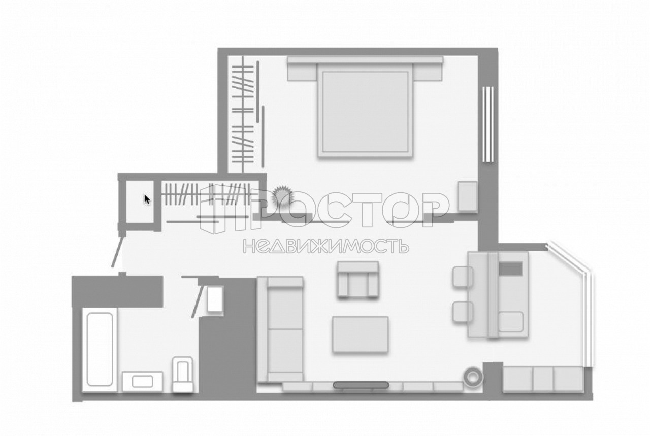 2-комнатная квартира, 50 м² - фото 6