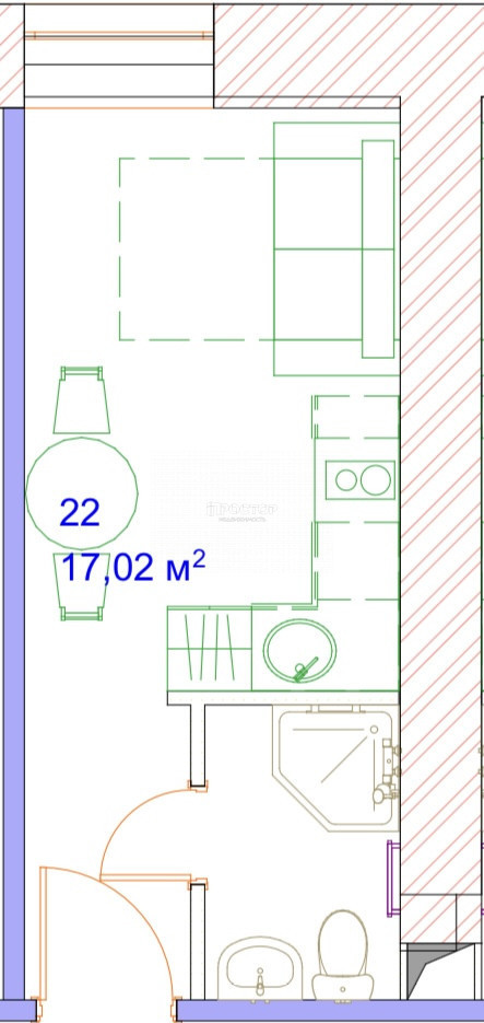 Студия, 17 м² - фото 8