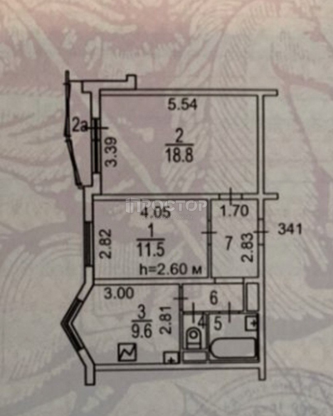 2-комнатная квартира, 50.7 м² - фото 14
