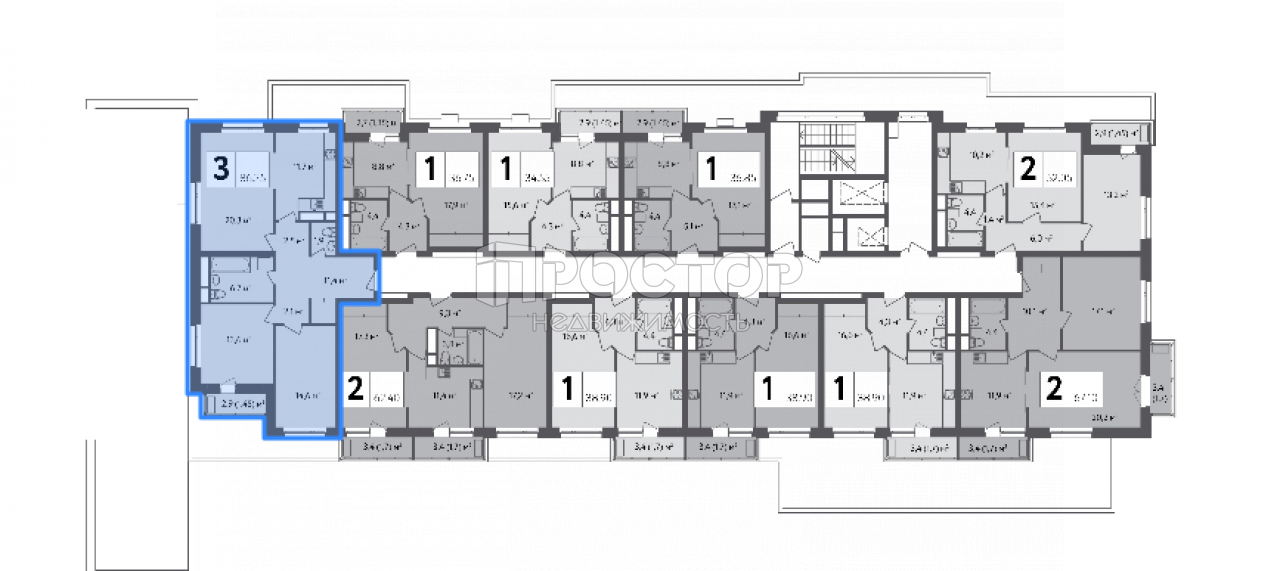 3-комнатная квартира, 86.25 м² - фото 7