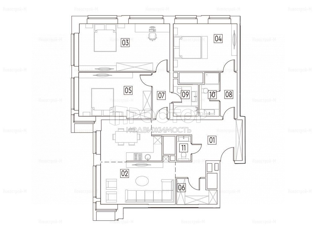 4-комнатная квартира, 121.5 м² - фото 8