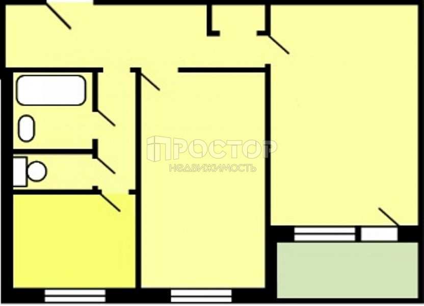 2-комнатная квартира, 42.5 м² - фото 9