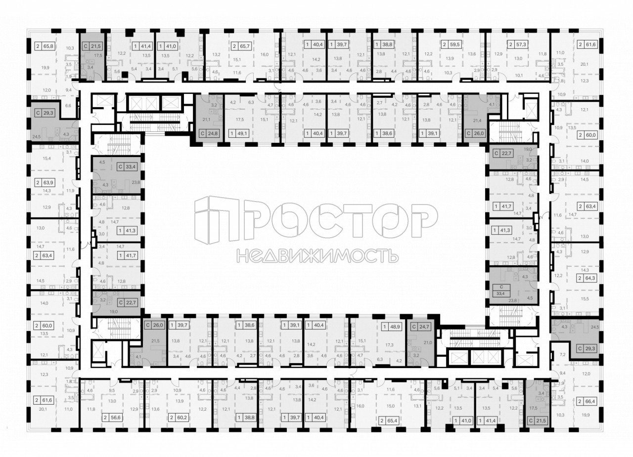 1-комнатная квартира, 39.7 м² - фото 7
