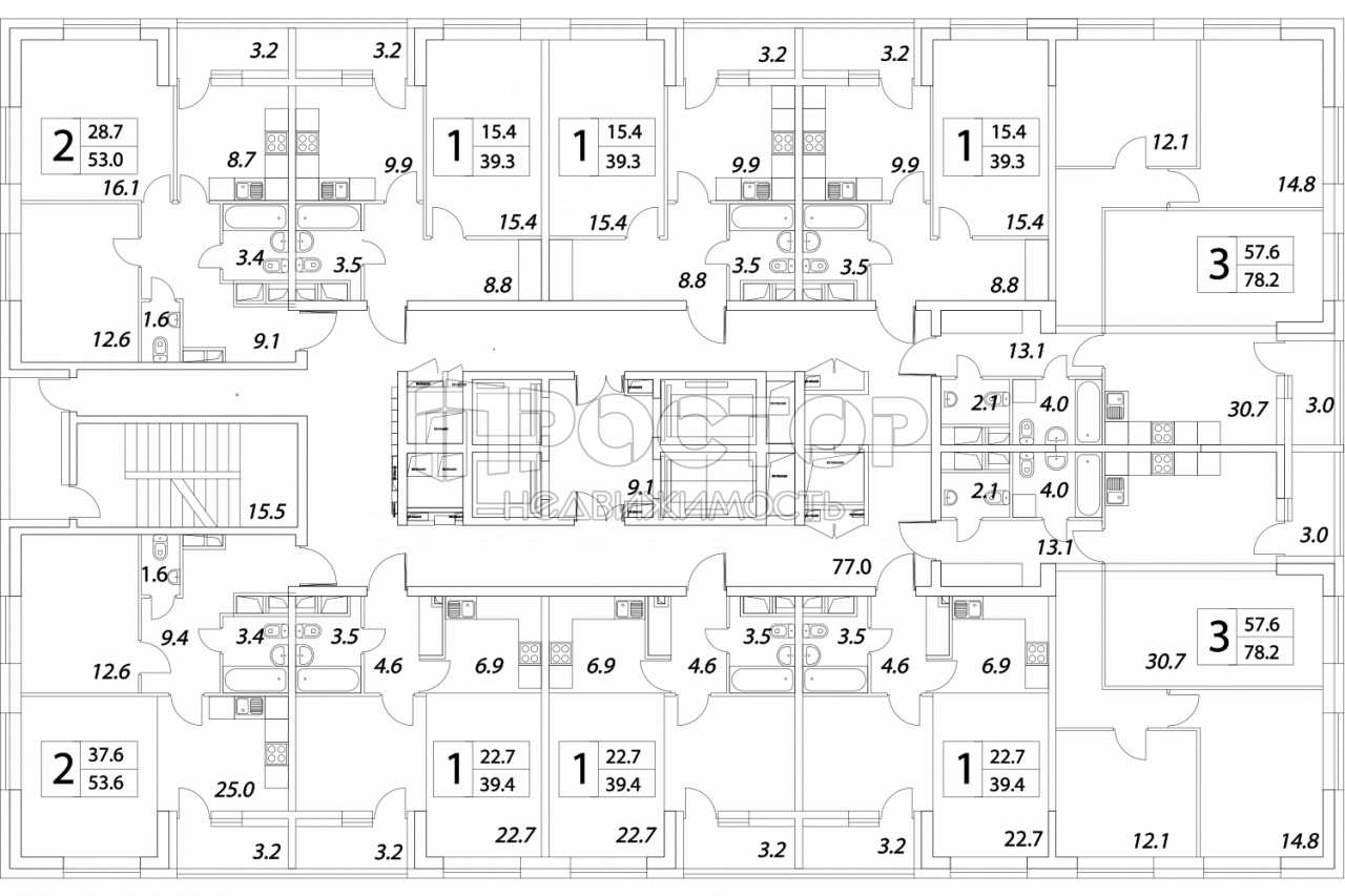 2-комнатная квартира, 53 м² - фото 4