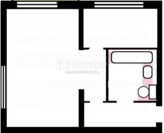 1-комнатная квартира, 38 м² - фото 8