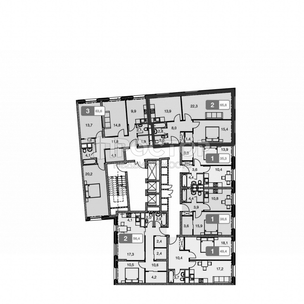 3-комнатная квартира, 83.6 м² - фото 4